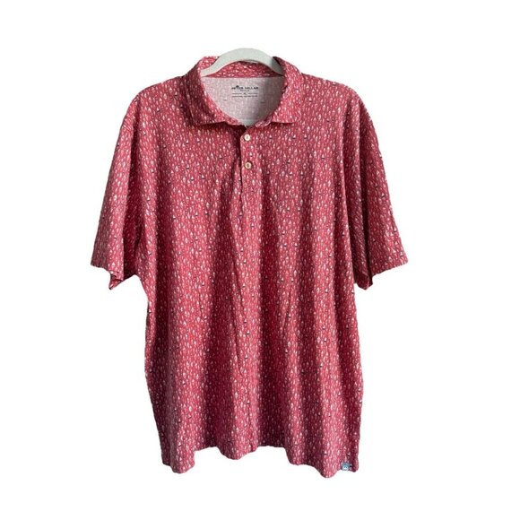 Peter Millar Seaside Regatta Reflection Cotton Polo Men’s Size XL Fruit Punch - Picture 1 of 15